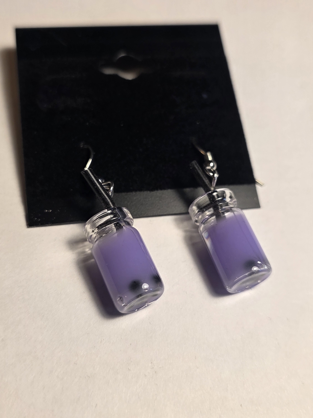 Lavender Mini Jar Drop Earrings for Women